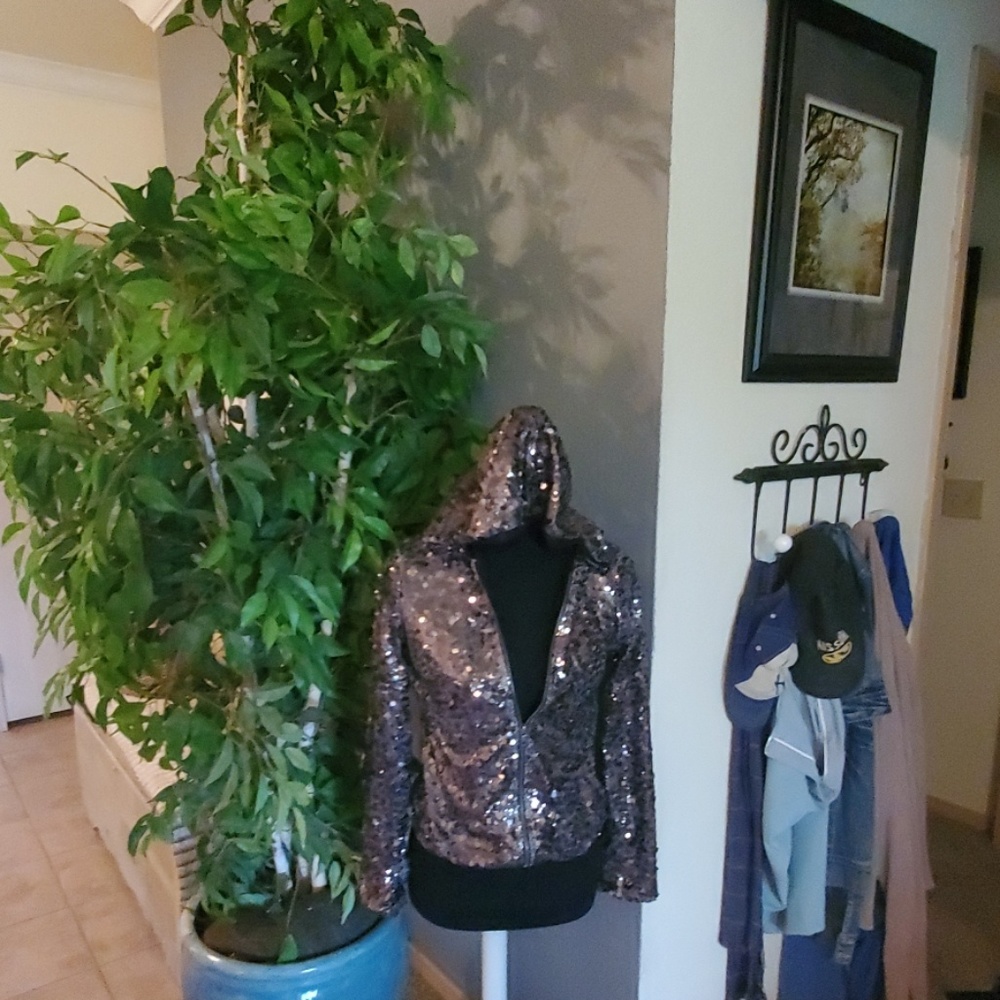 Small GunMetal Sequined Jacket